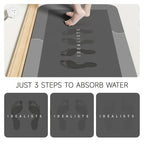 Bathroom Mat Premium Quick-Dry-Ultra-Absorbent Thin Diatomite Bath Mat-Rubber Backing Thin Non-Slip, Machine Washable, and Mildew-Resistant Rug for Shower, Kitchen, Laundry Room,And More with Geometric Design and Easy Cleaning Last-Minute Holiday Haul